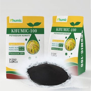 "khumic-100"potassium humate raw material 50% 60% 70% black powder humic acid agricultural organic fertilizer